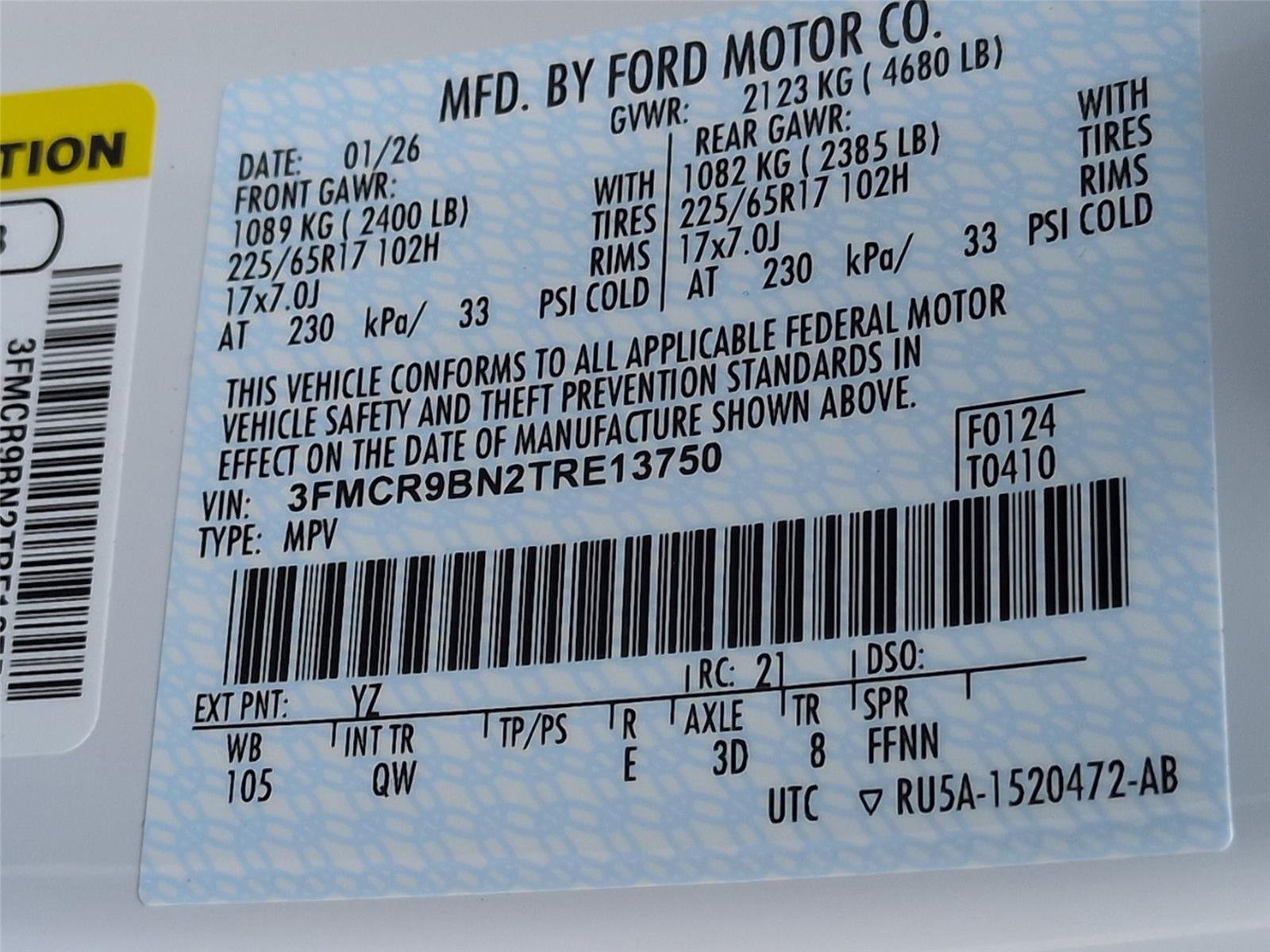 New 2026 Oxford White Ford Big Bend® image 39