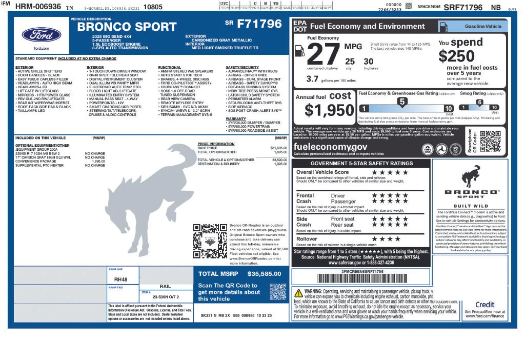 New 2025 Carbonized Gray Metallic Ford Big Bend® image 4