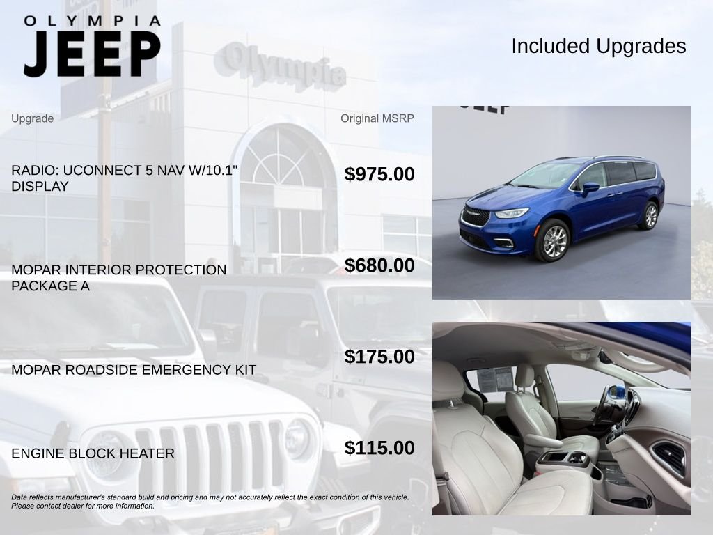 Used 2021 Blue Chrysler Touring L image 4