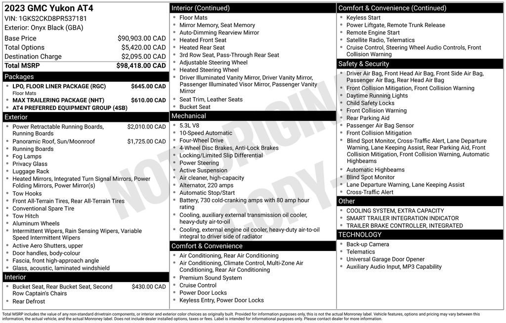 Used 2023 Onyx Black GMC AT4 image 37