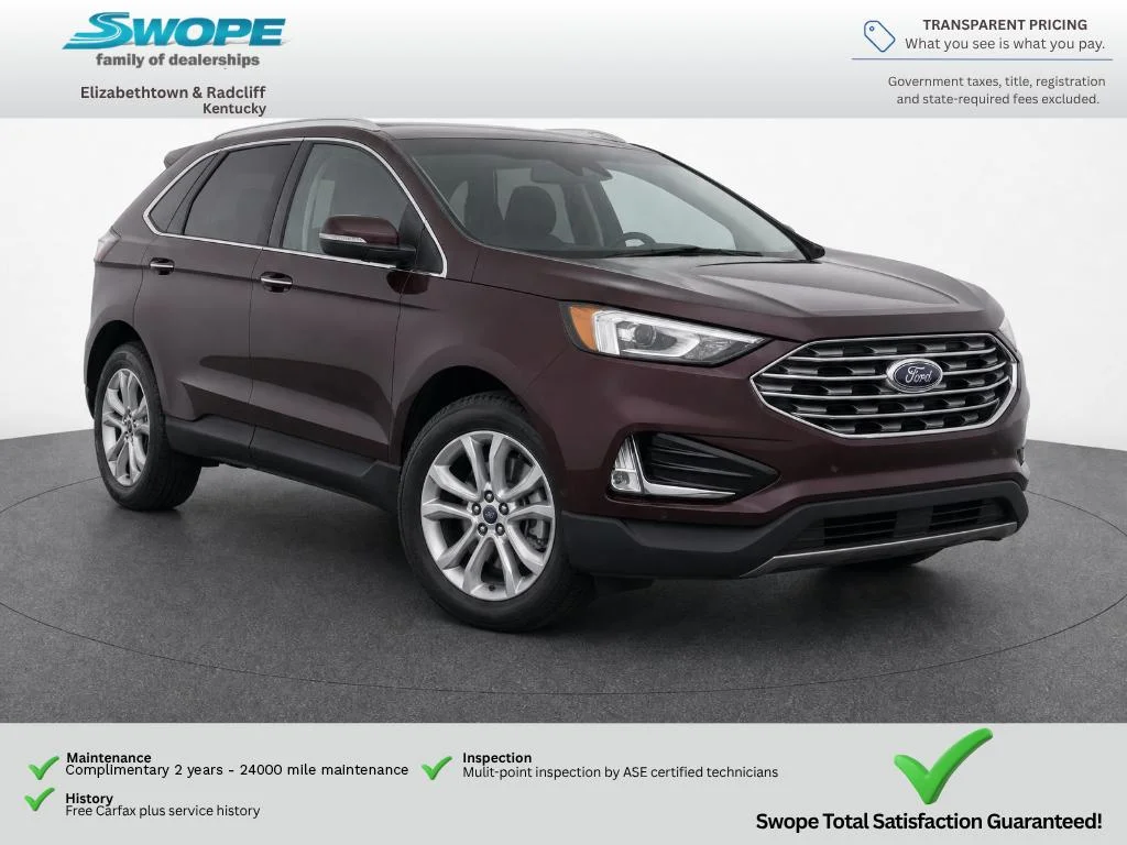 Used 2020 Burgundy Velvet Metallic Tinted Clearcoat Ford SEL image 2