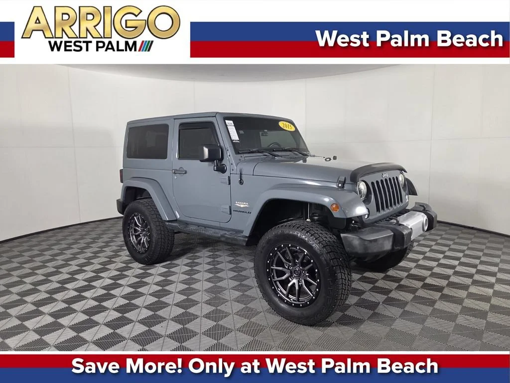 Used 2015 Anvil Clearcoat Jeep Sahara image 1