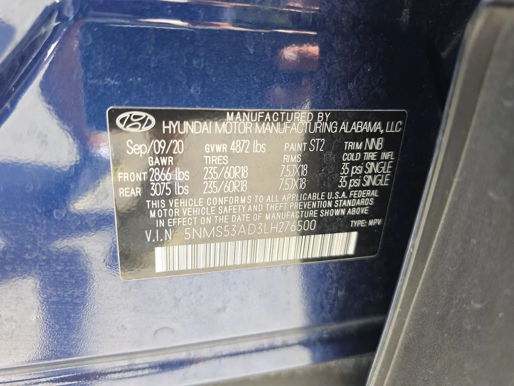 Used 2020 Stormy Blue Hyundai Limited image 35