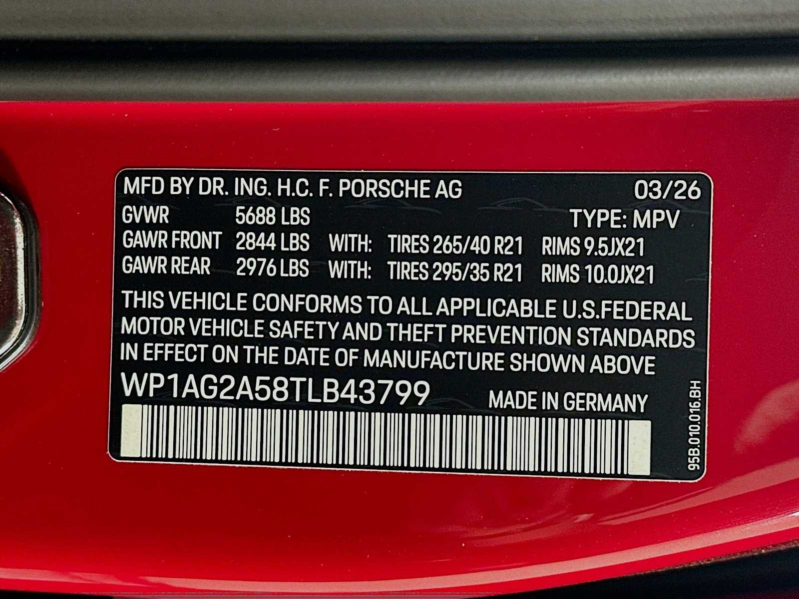 New 2026 Carmine Red Porsche S image 33