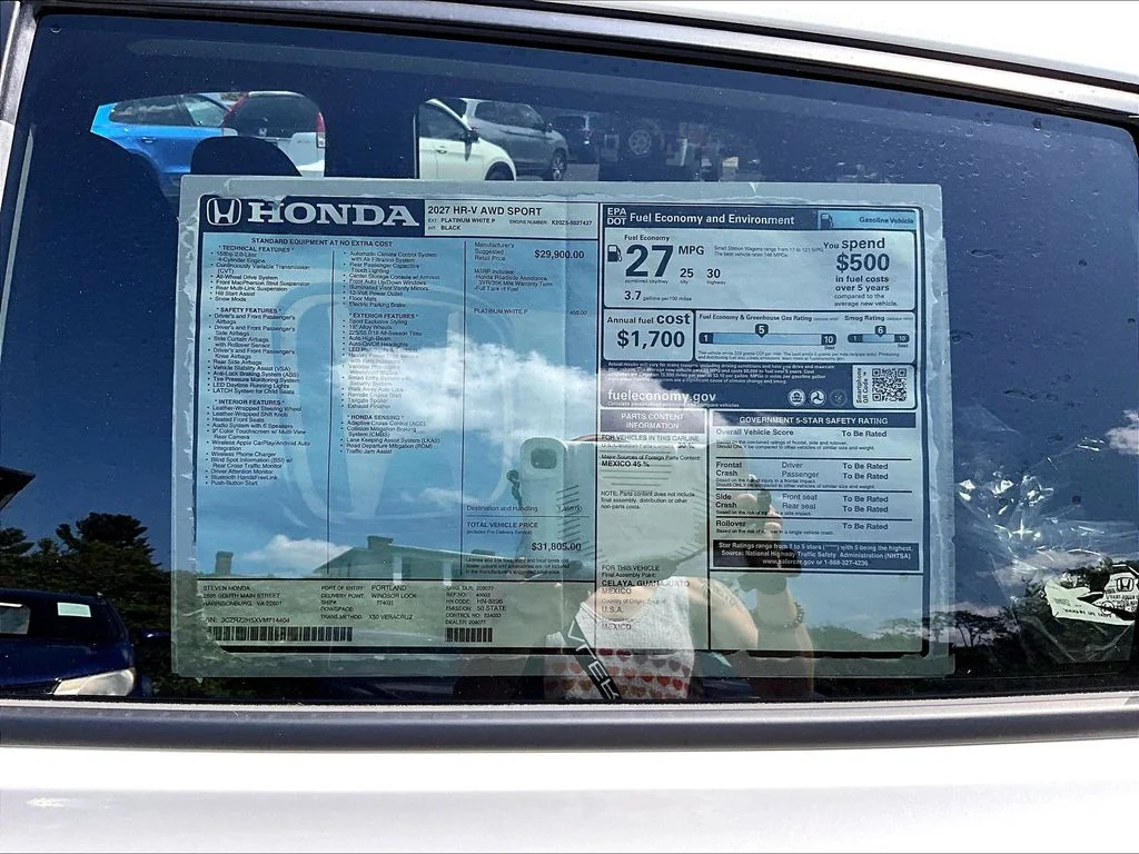 New 2027 Platinum White Pearl Honda Sport AWD image 32
