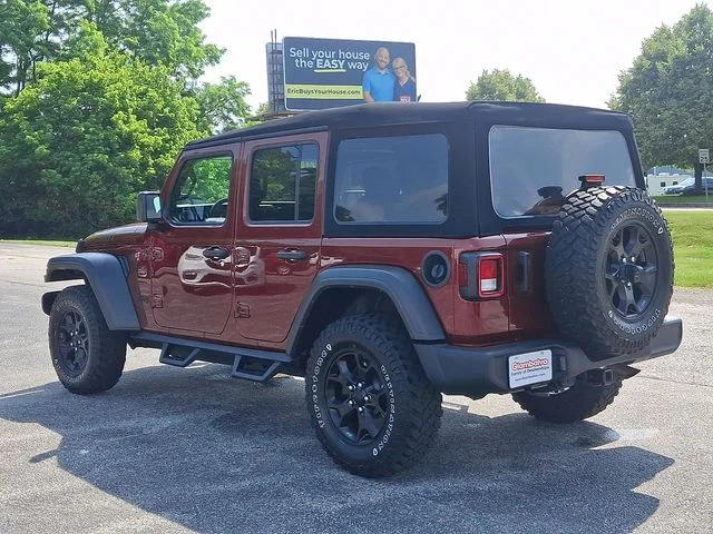 Used 2021 Red Jeep Unlimited Willys image 7
