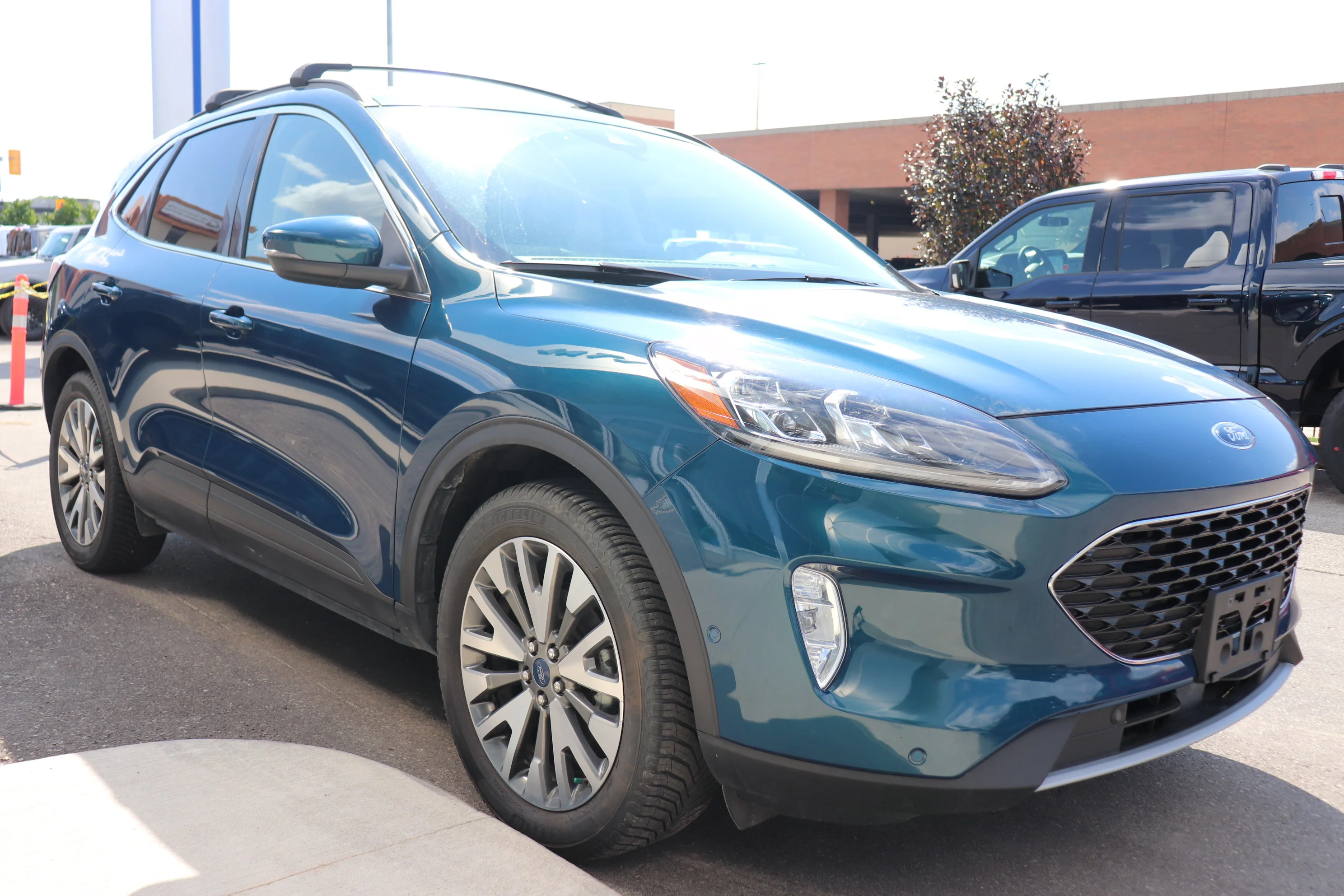Certified Used 2020 Blue Ford Titanium Hybrid AWD image 5