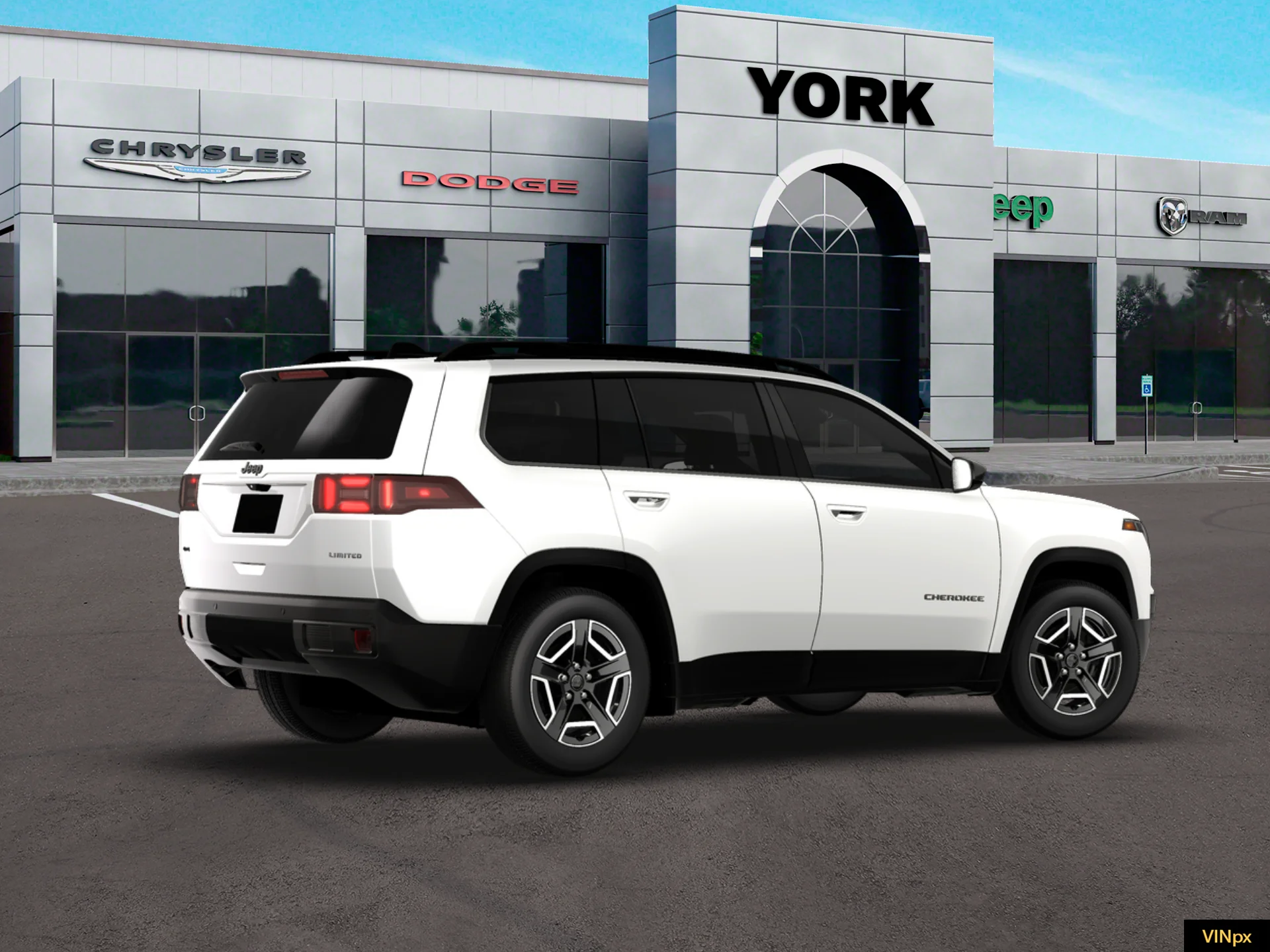 New 2026 Bright White Clear-Coat Exterior Paint Jeep Limited image 8