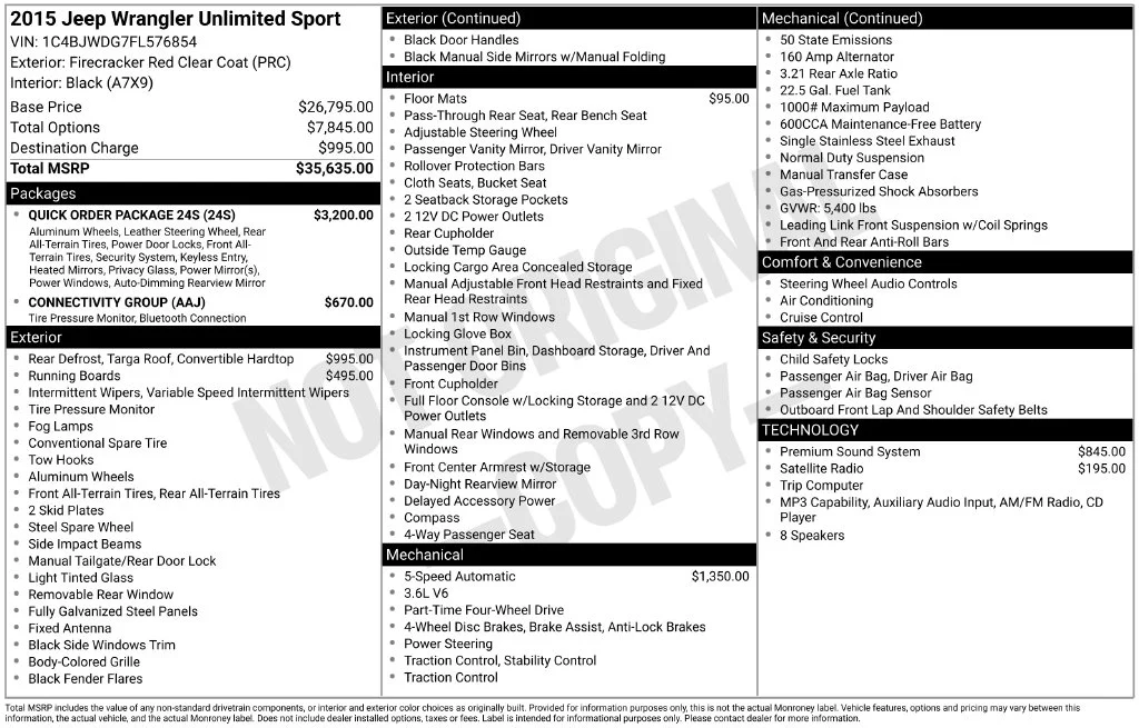 Used 2015 Red Jeep Unlimited Sport image 26