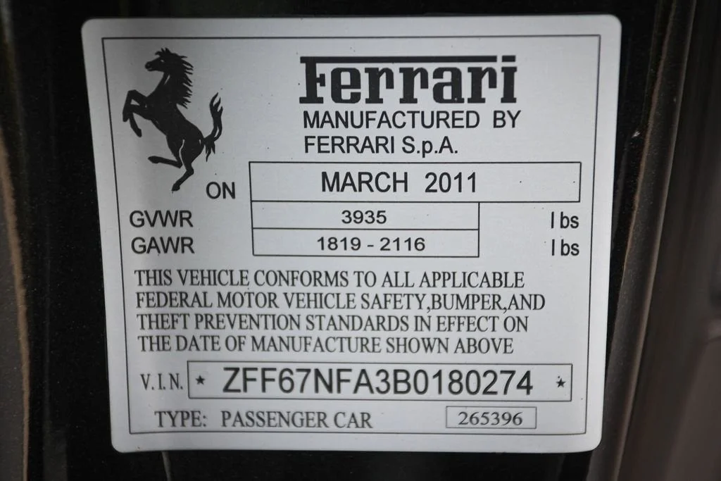 Certified Used 2011 Nero Daytona Ferrari Base image 51