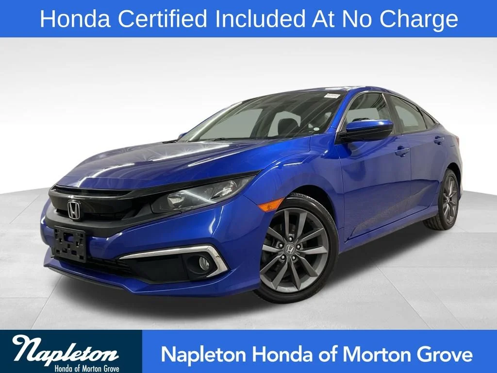 Certified Used 2019 Aegean Blue Metallic Honda EX image 1