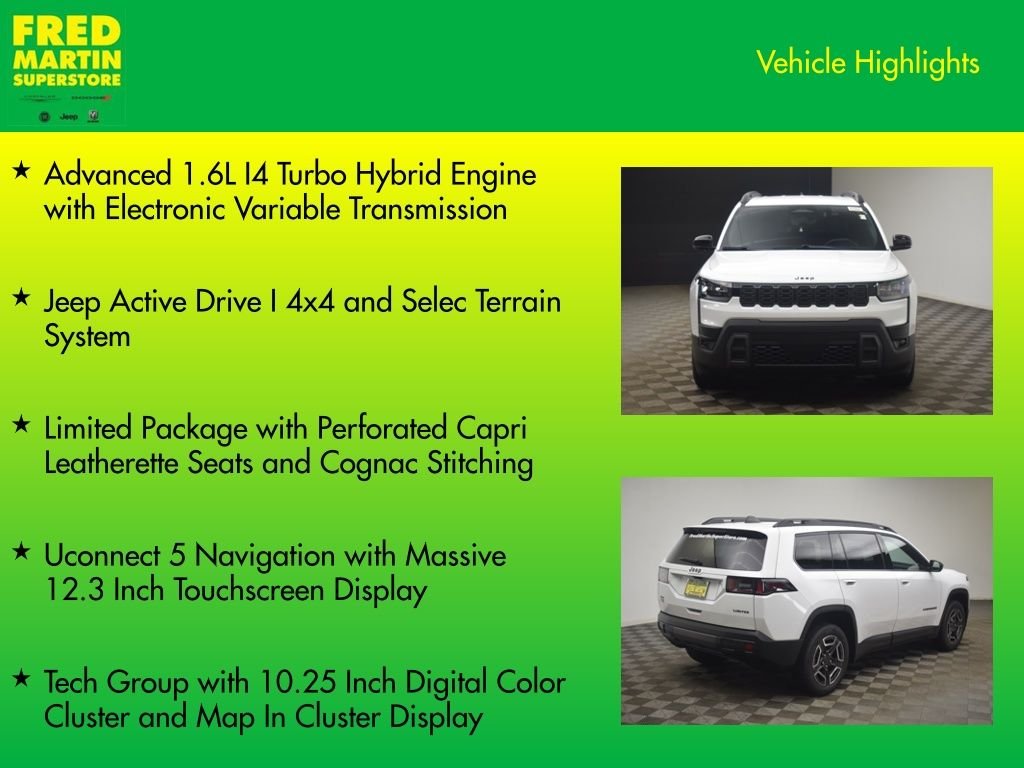 New 2026 Bright White Clear-Coat Exterior Paint Jeep Limited image 8