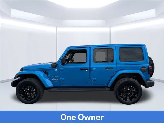 Used 2022 Blue Jeep Unlimited Sahara 4xe image 2