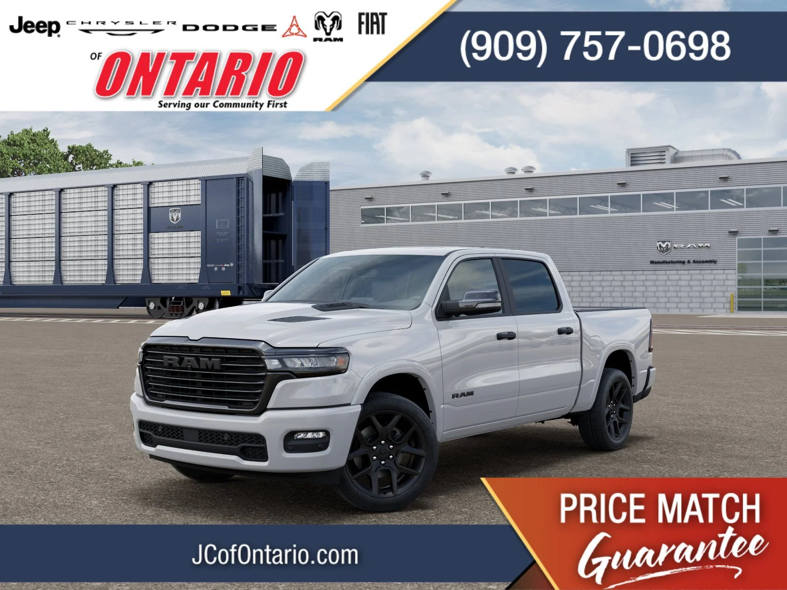 New 2026 Bright White Clear-Coat Exterior Paint RAM Laramie image 1
