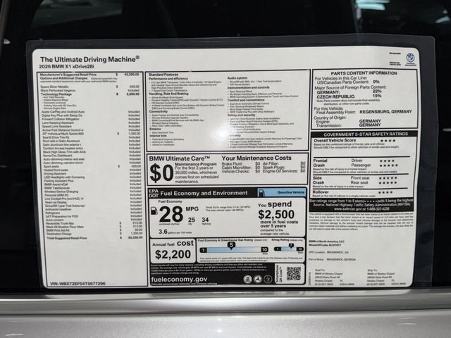 New 2026 Space Silver Metallic BMW xDrive28i image 26