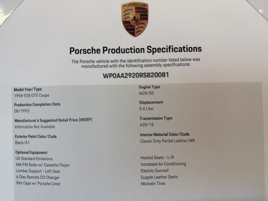 Used 1994 Black Porsche GTS image 49