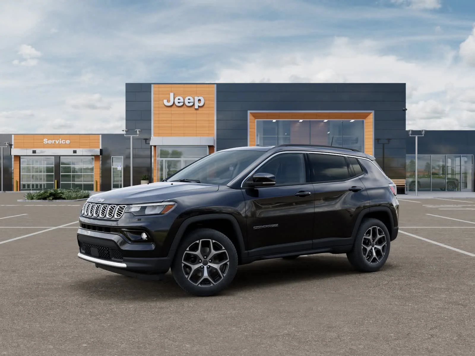 New 2026 Diamond Black Crystal Pearlcoat Jeep Limited image 2