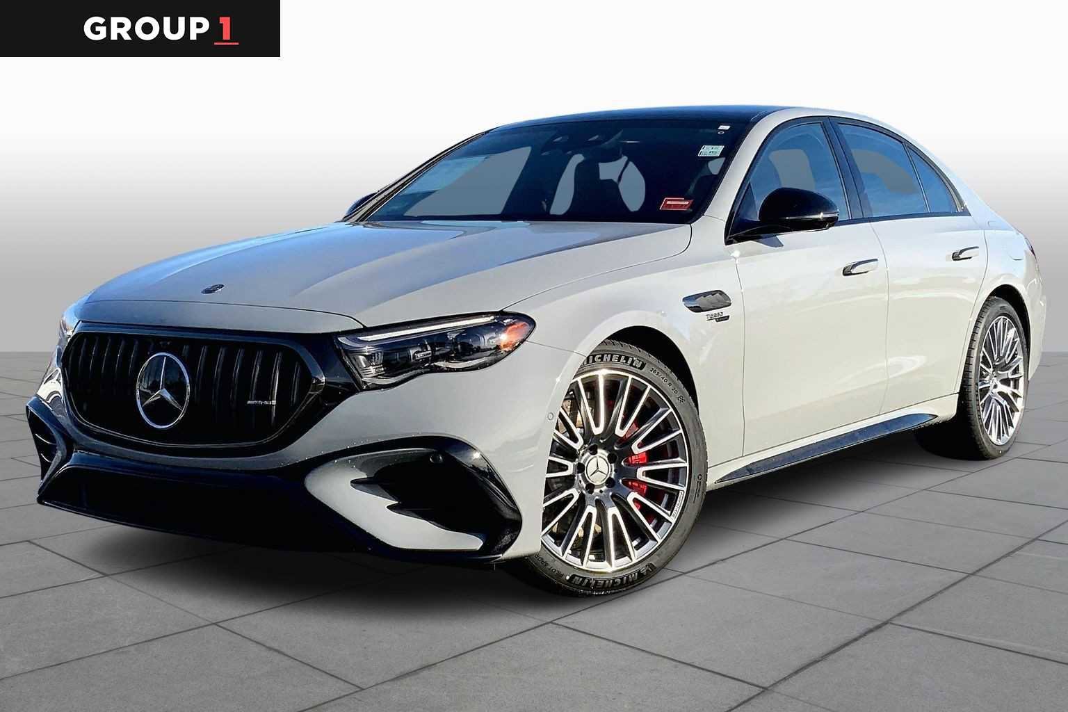 Gray (MANUFAKTUR Alpine Grey) 2026 Mercedes-Benz E-Class AMG E 53 Hybrid 4MATIC+ Sedan All-Wheel Drive