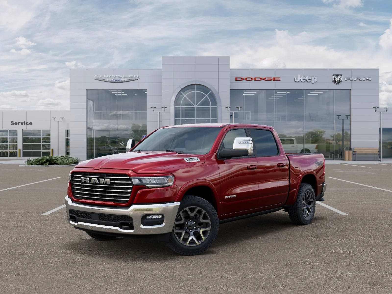 New 2027 Molten Red Pearl-Coat Exterior Paint RAM Laramie image 35