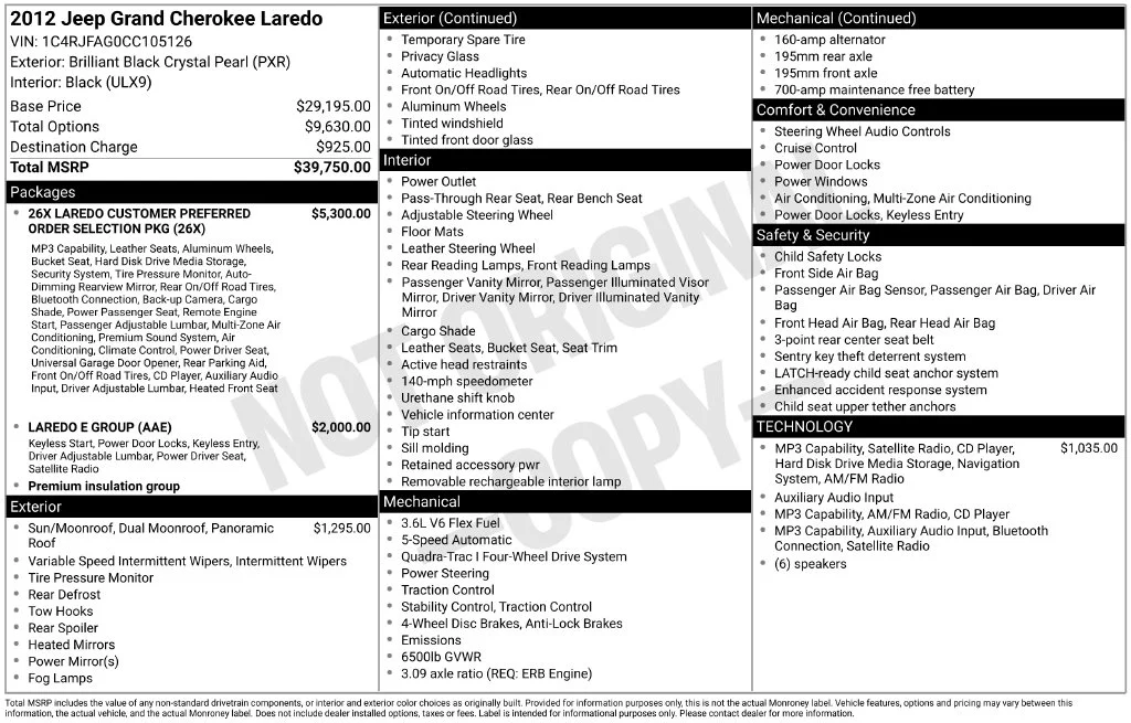 Used 2012 Black Jeep Laredo image 2