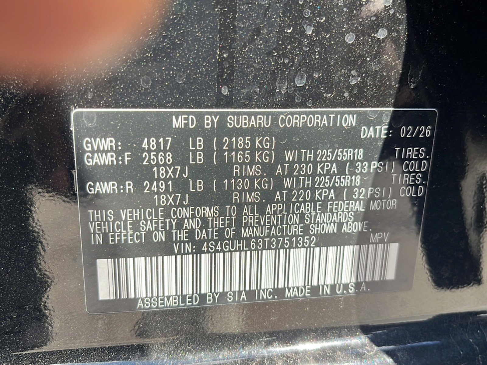 New 2026 CRYSTAL BLACK SILICA Subaru Limited image 17