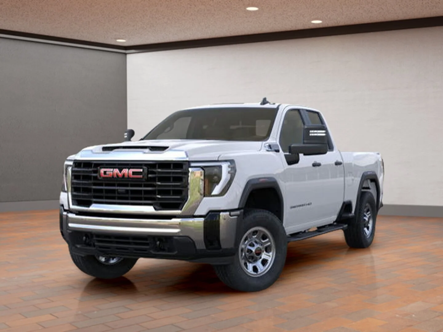 New 2026 White GMC Double Cab Standard Box 4-Wheel Drive Pro image 1