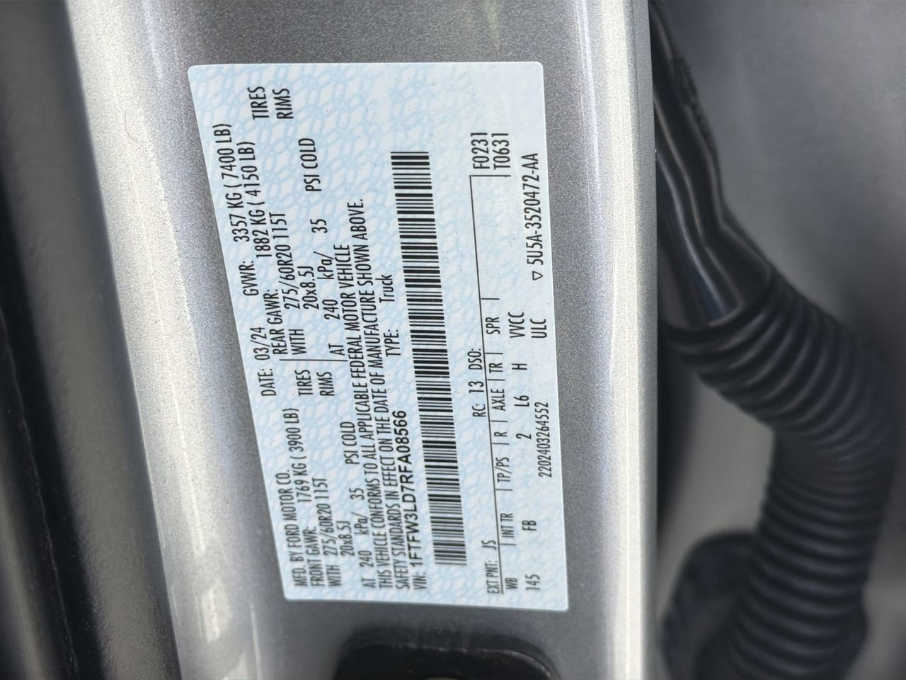 Used 2024 Silver Metallic Ford XLT image 34