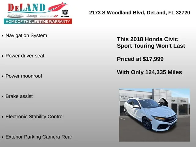 Used 2018 White Honda Sport Touring image 2