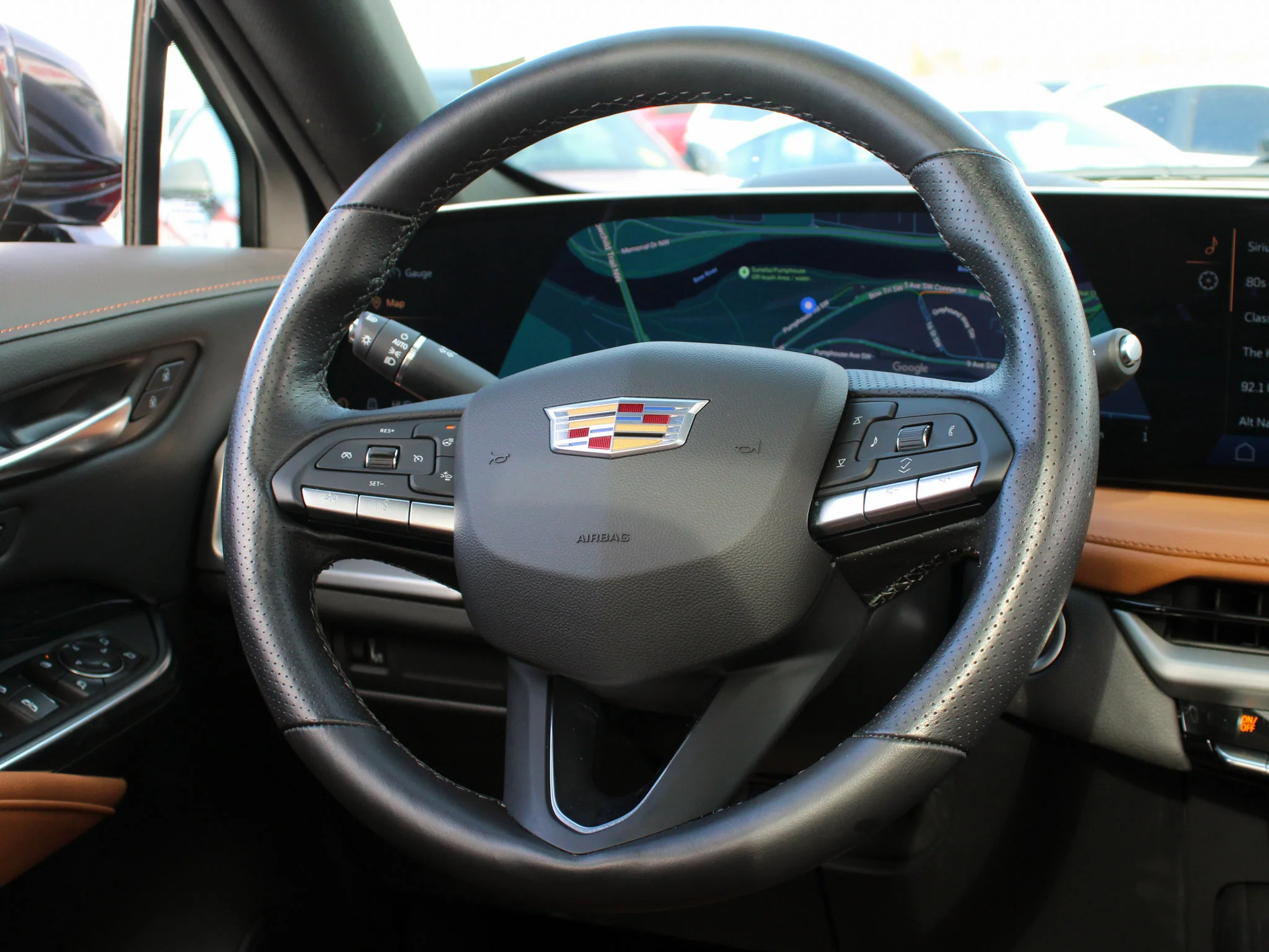 Certified Used 2024 Black Cadillac AWD Sport * 3M PPF | Winter Tires | Adaptive Cruise | Brown Leather | Head-Up Display image 6