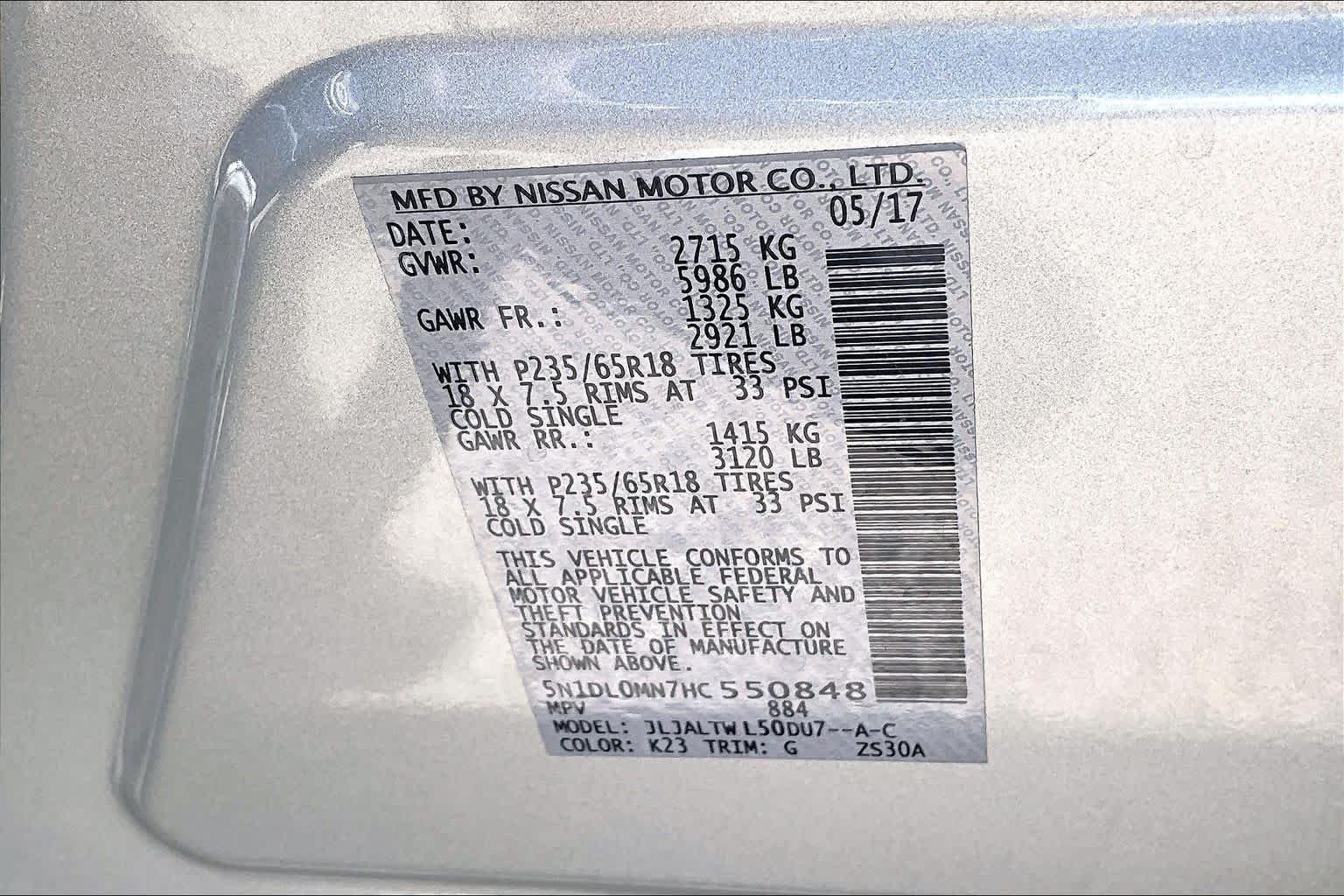 Used 2017 Liquid Platinum INFINITI  image 34