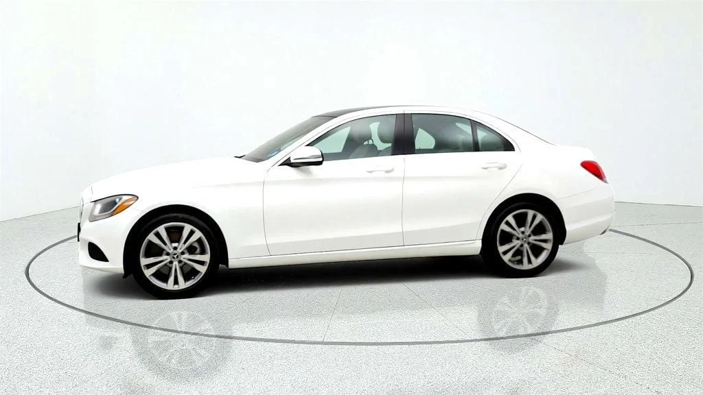 Used 2018 Polar White Mercedes-Benz C 300 4MATIC® Sedan w/ Premium Pkg, Panorama Roof & 18