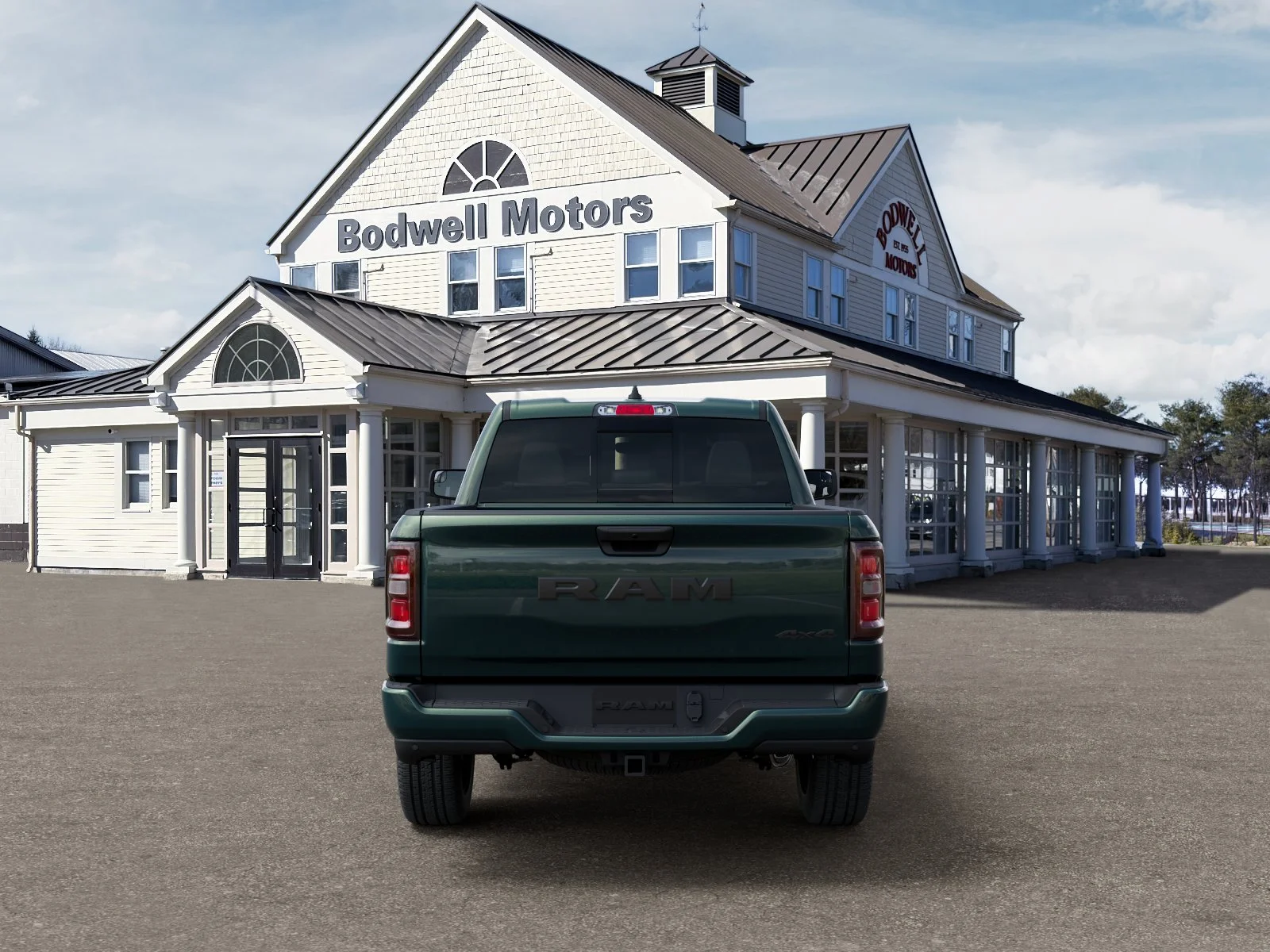 New 2026 Serrano Green Metallic RAM Express Quad Cab 4x4 6