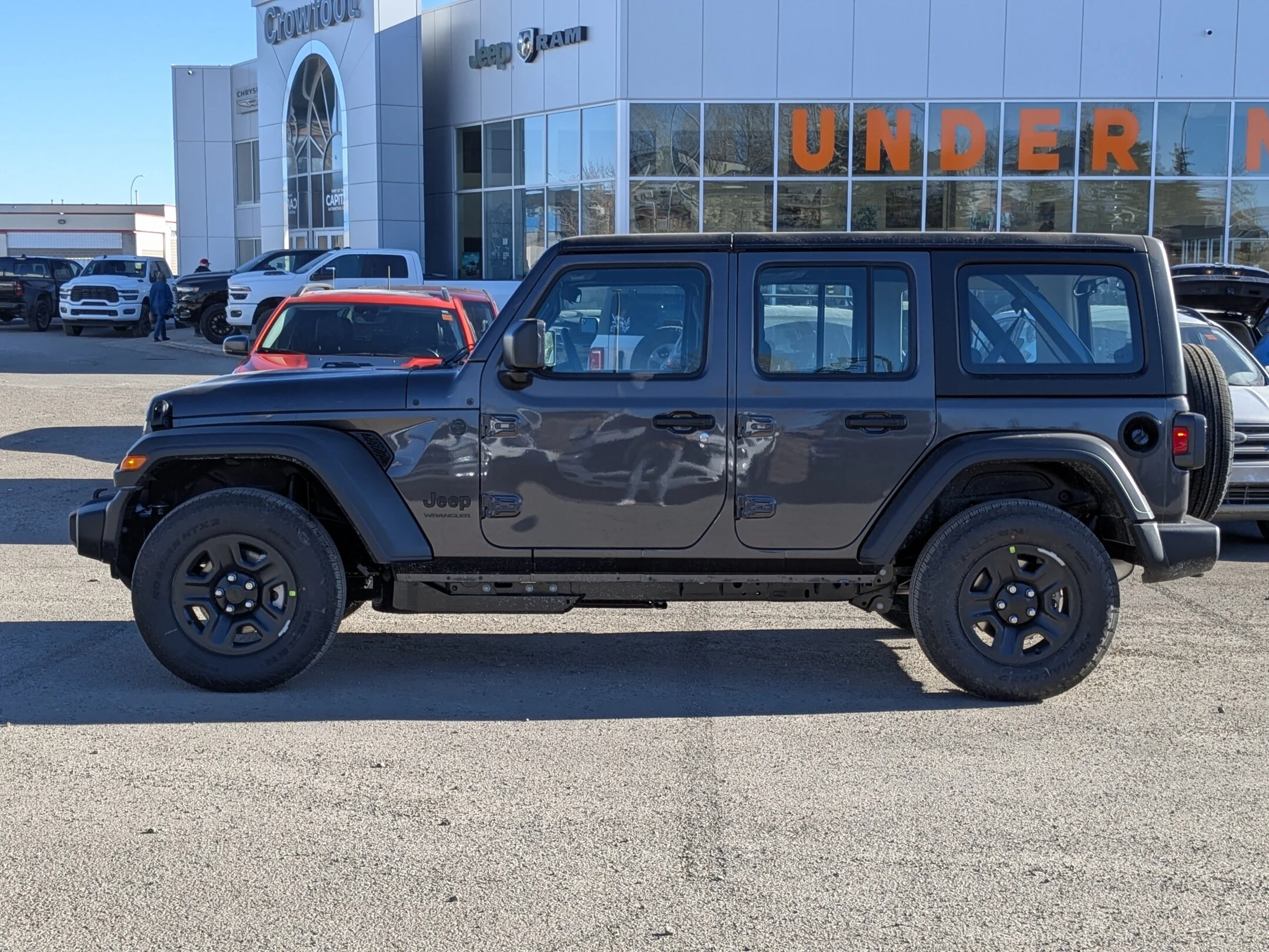 New 2026 Grey Jeep Sport - - Black Freedom Hardtop - 8-Spd Auto - 12.3 Uconnect 5 - Dana M200 Rear Axle & More! image 5