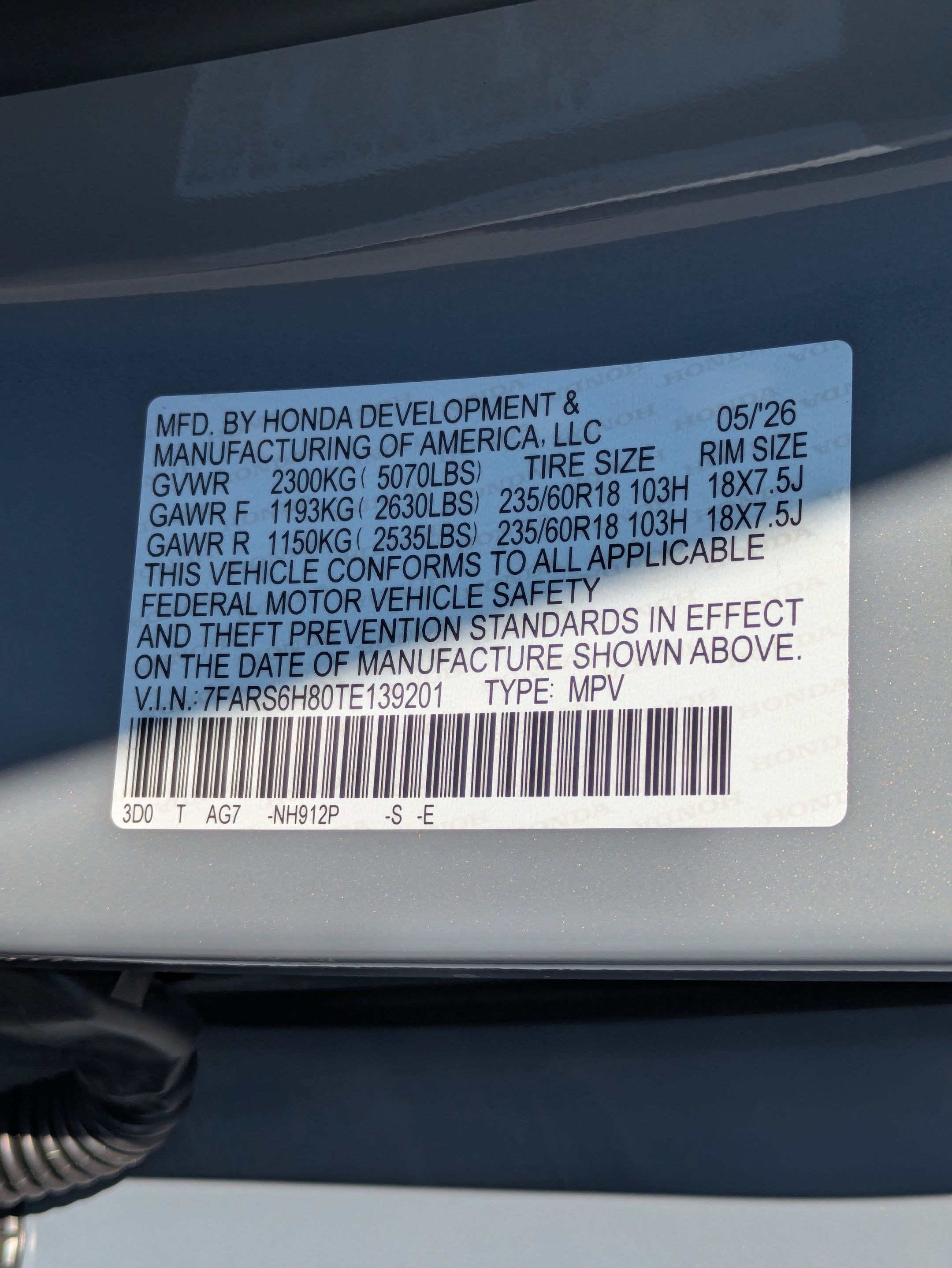 New 2026 Urban Gray Pearl Honda Sport-L image 16