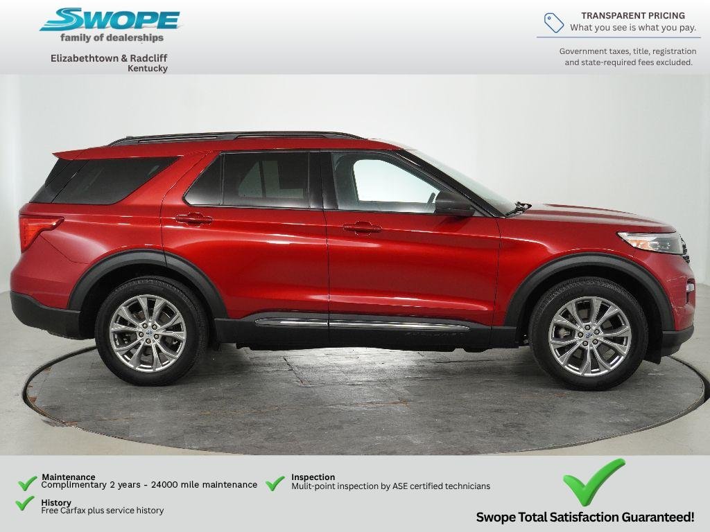 Used 2021 Rapid Red Metallic Tinted Clearcoat Ford XLT image 2