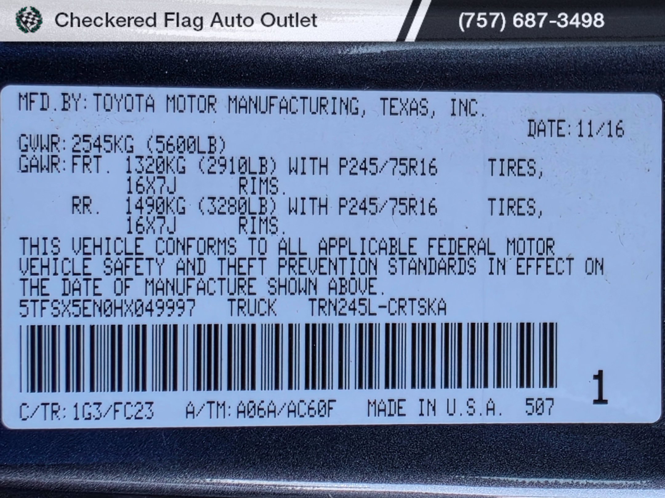 Used 2017 Magnetic Gray Metallic Toyota SR5 image 21