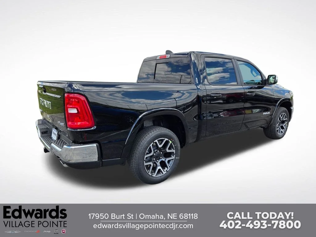 New 2026 Diamond Black Crystal Pearl-Coat Exterior Paint RAM Laramie image 3