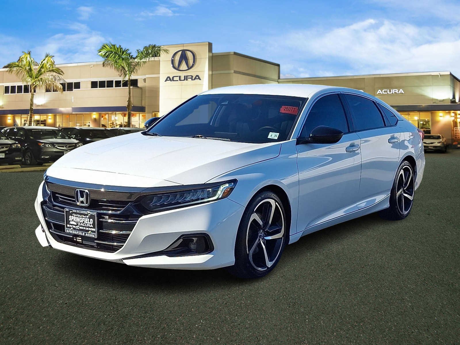 Used 2021 Platinum White Pearl Honda Sport SE image 3