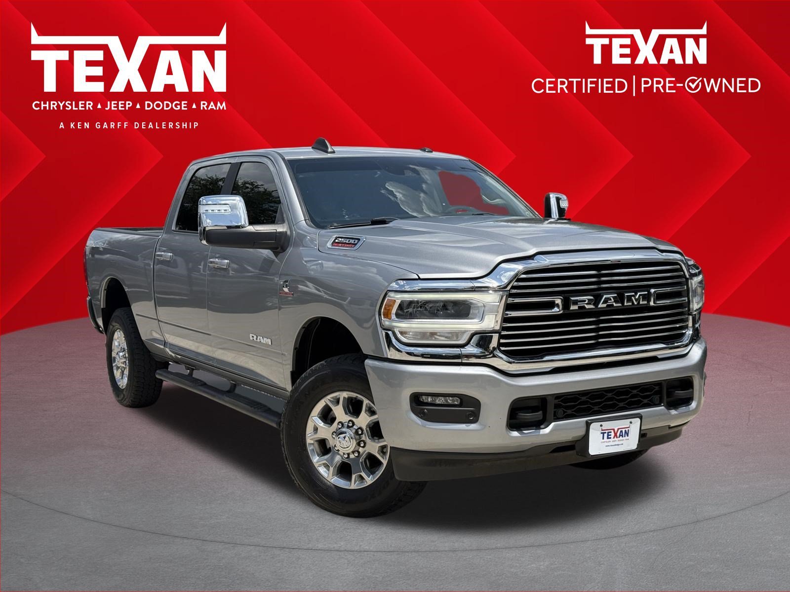 Used 2024 Billet Silver Metallic Clearcoat Ram Laramie image 1