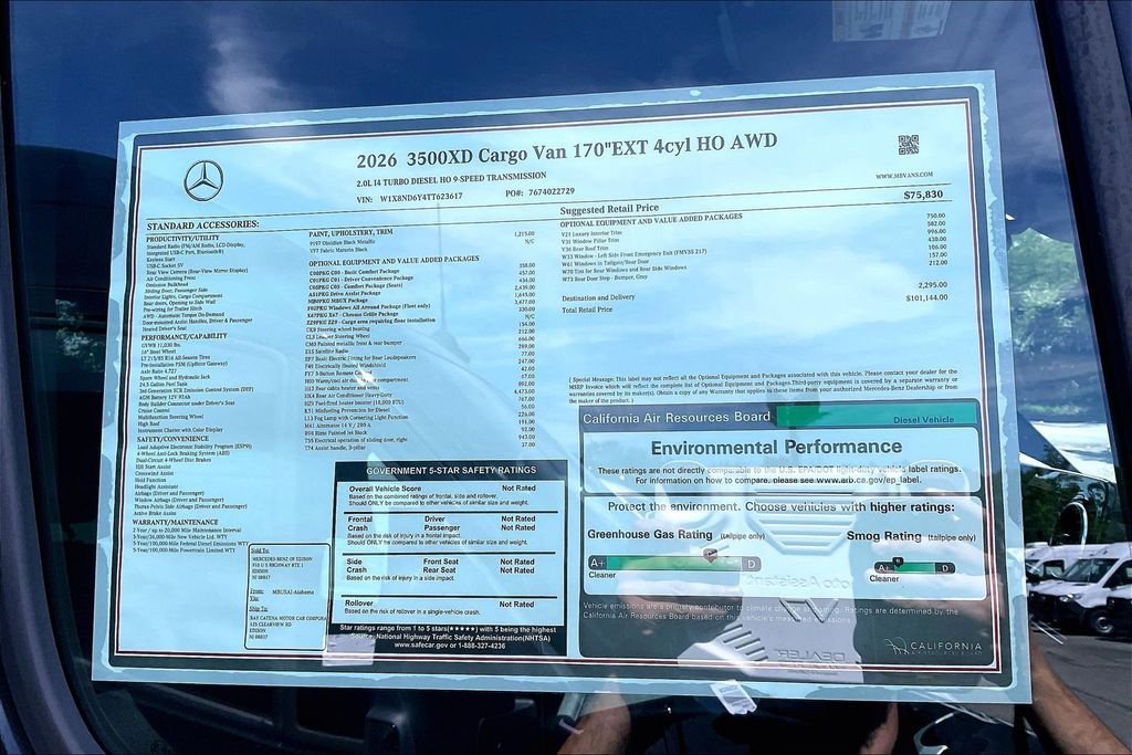 New 2026 Obsidian Black Metallic Mercedes-Benz Cargo 170 WB image 11
