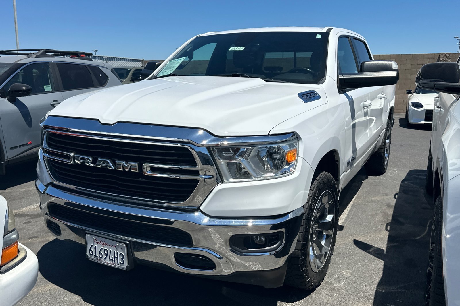 Used 2021 Bright White Clearcoat Ram Big Horn image 3