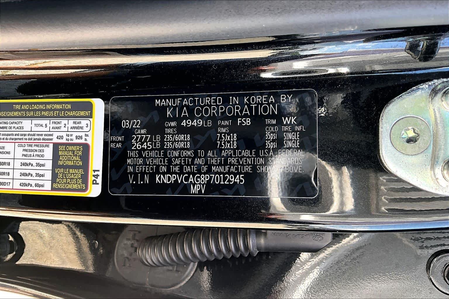 Used 2023 Fusion Black Kia EX image 34