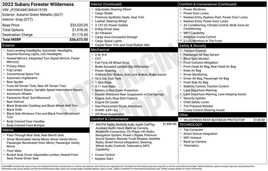 Used 2022 Brown Subaru Wilderness image 11