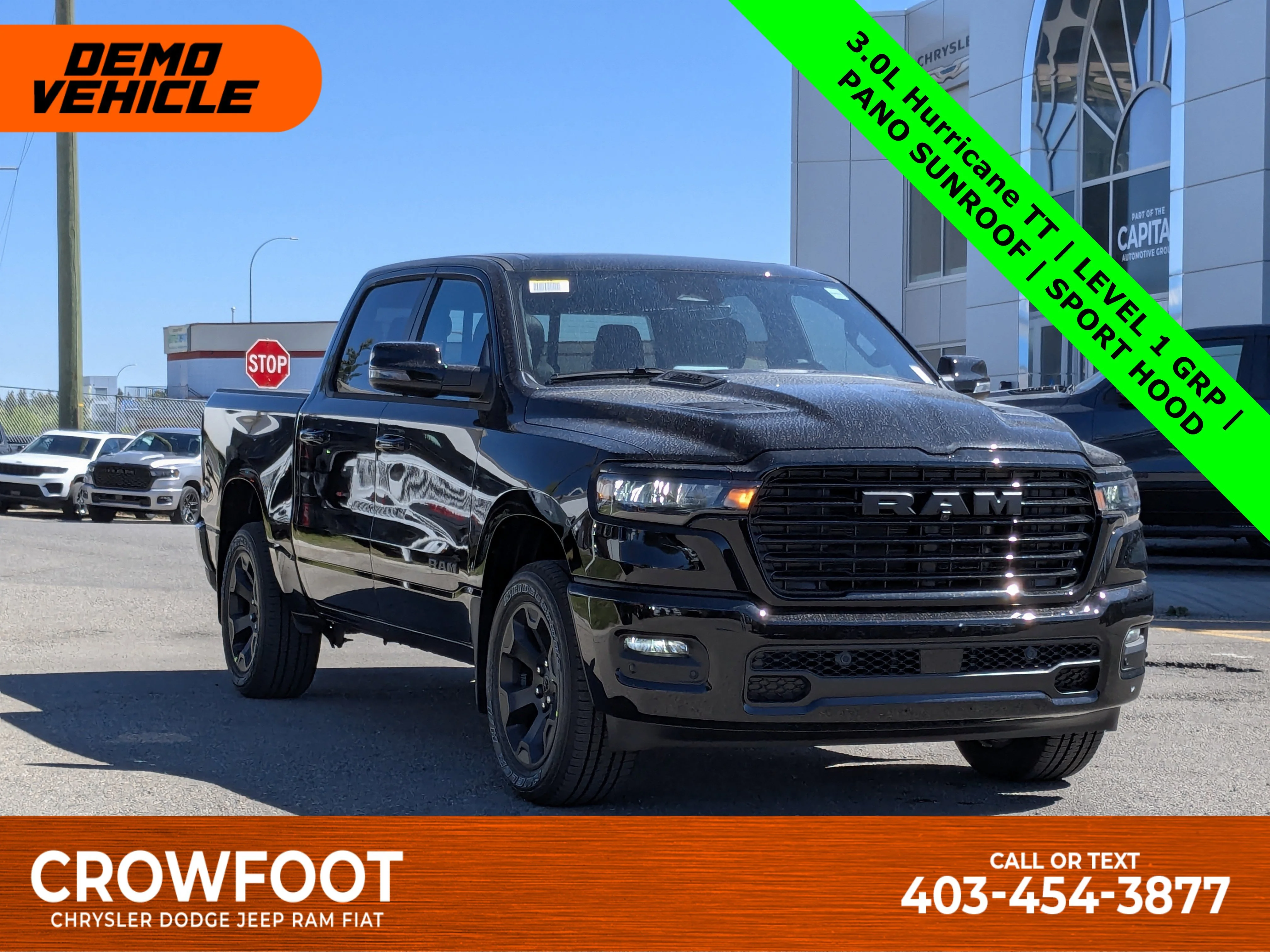 New 2026 Black RAM Sport - 14.4 Display - 19 Spkr Harmon/Kardon - Pano Sunroof - Power Tailgate & Tons More! image 1