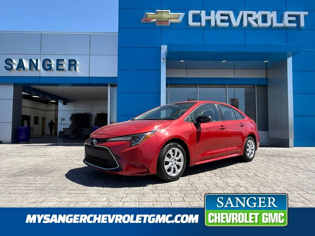 Used 2021 Red Toyota LE image 1