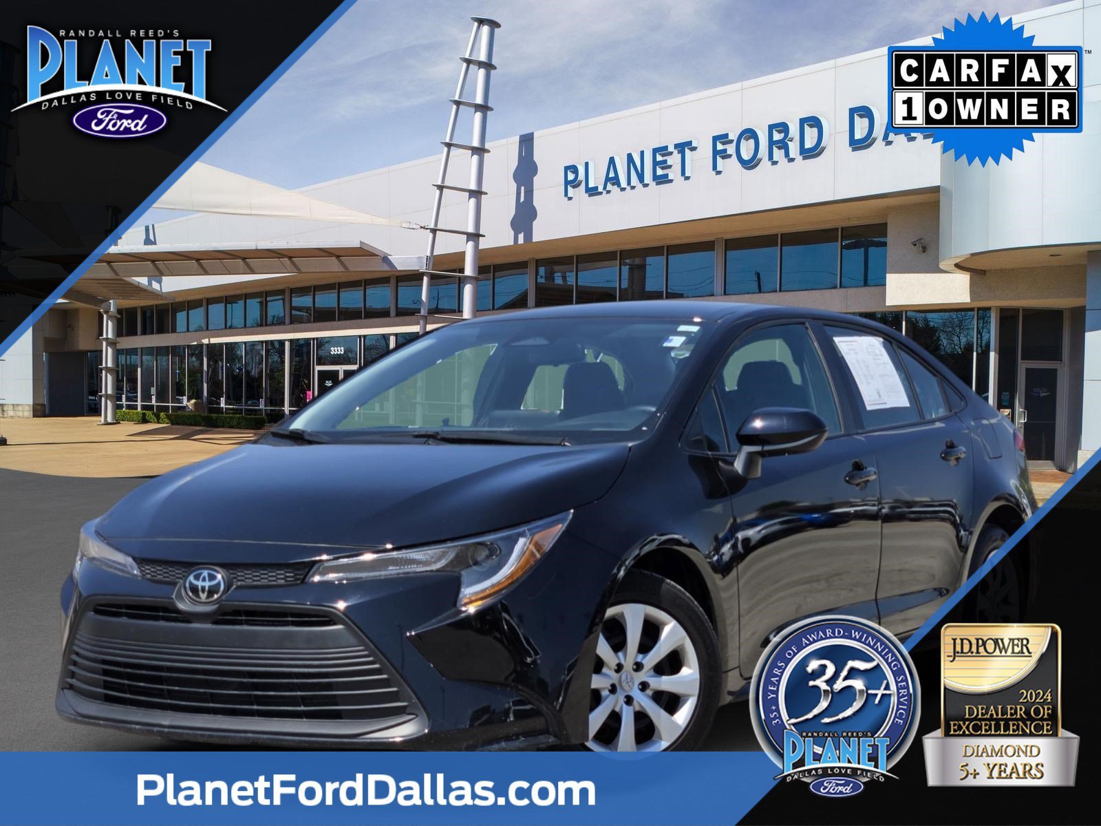 Used 2025 Midnight Black Metallic Toyota LE image 1