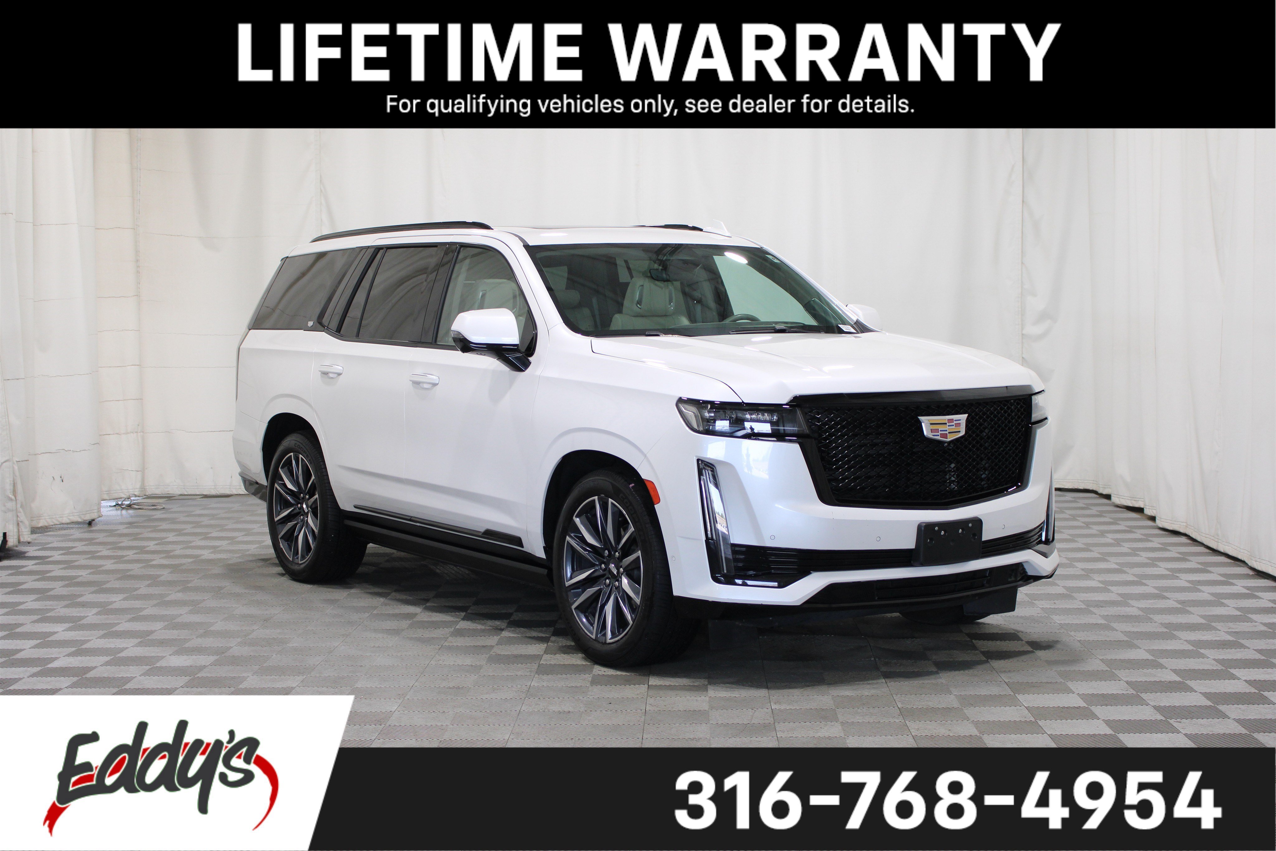 Used 2023 Crystal White Tricoat Cadillac 4WD Sport Platinum image 1