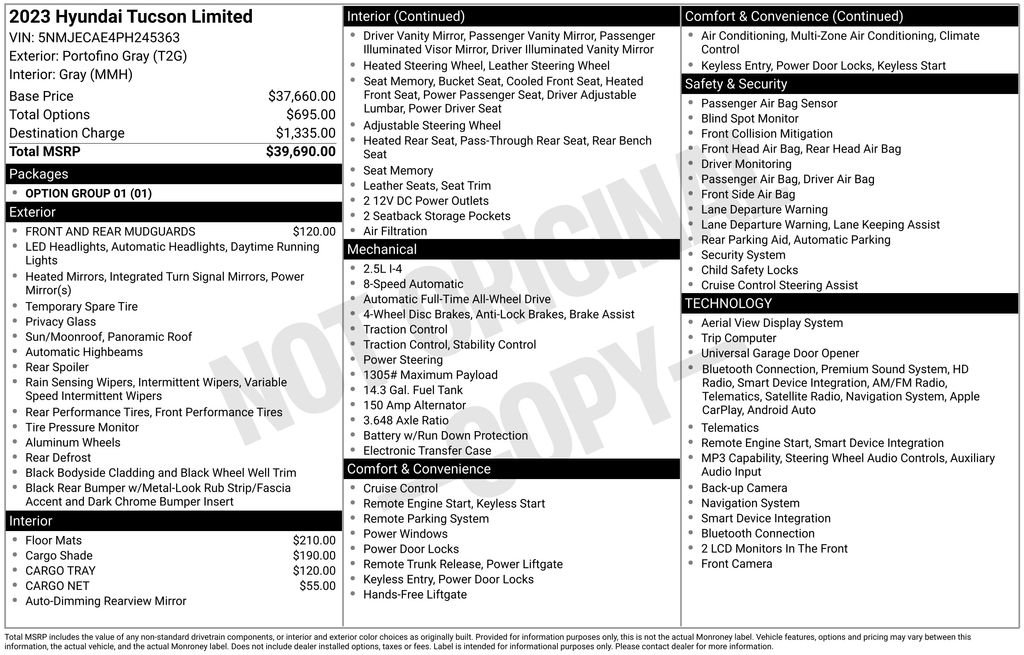 Used 2023 Gray Hyundai Limited image 6