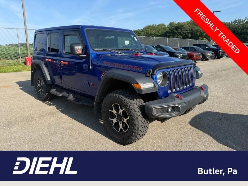 Used 2020 Blue Jeep Unlimited Rubicon image 1