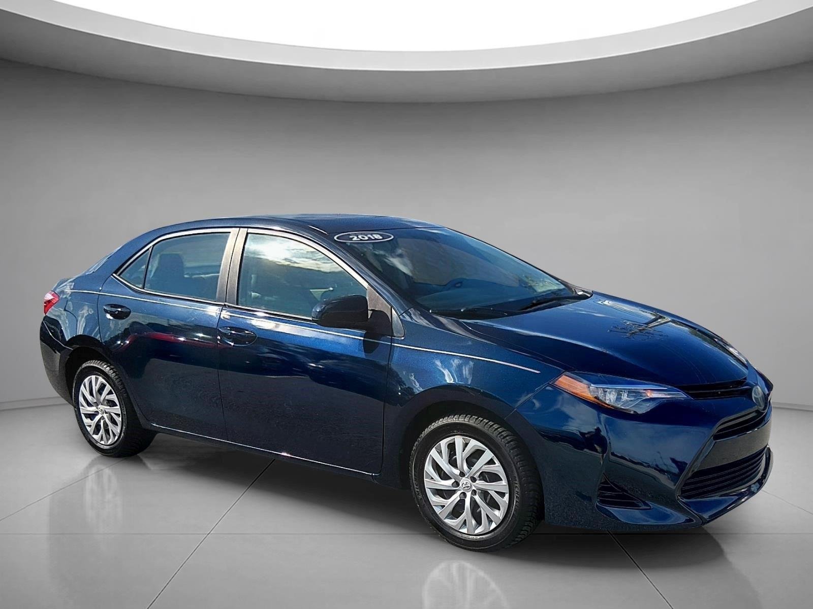 Used 2018 Galactic Aqua Mica Toyota LE image 7